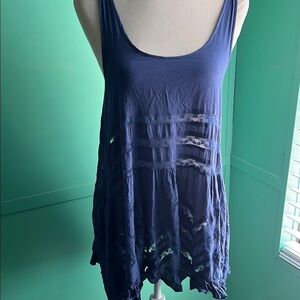 Free People sundress with dots, ruffle and lace!!